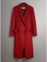 Thumbnail for your product : Burberry Ruffle Detail Wool Cashmere Tailored Coat