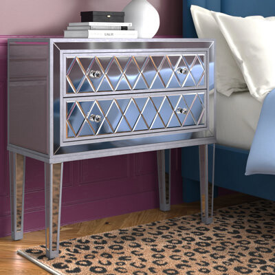 Etta Avenue Cain 2-Drawer Nightstand - Thumbnail 3