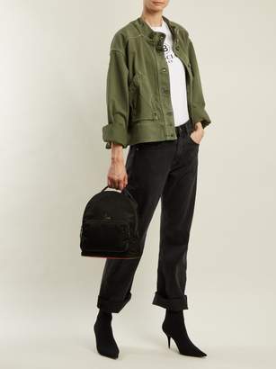 Christian Louboutin Backloubi Small Spike Embellished Backpack - Womens - Black