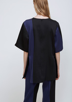 Thumbnail for your product : Ports 1961 blue and black colorblock stripe short sleeve top