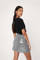 Thumbnail for your product : Nasty Gal Womens Checkerboard Design Sequin Mini Skirt