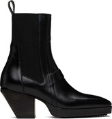 Thumbnail for your product : Rick Owens Black Leather Sliver Boots