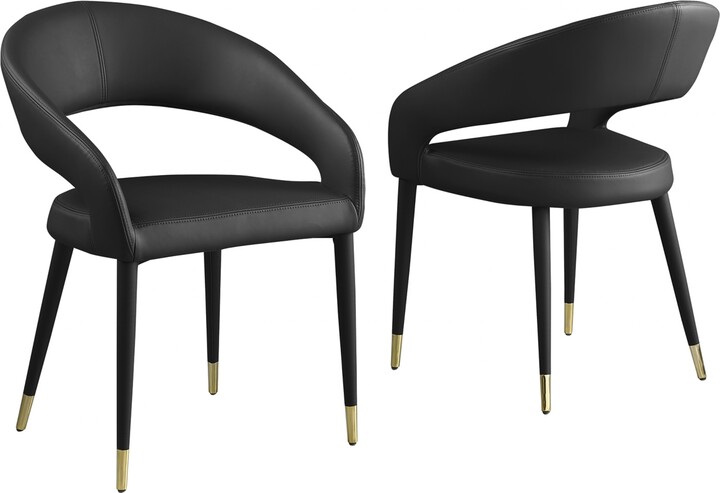 BestMasterFurniture Best Master Furniture Jacques 32" Faux Leather Dining Chairs, Set of 2