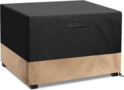 42-Inch Square Fire Pit Cover, Waterproof Patio Cover For Outdoor Fire Pit Table, Fire Bowl, Patio Furniture, Waterproof, Black