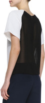 Thumbnail for your product : Alice + Olivia Camille Combo-Color Boxy Tee