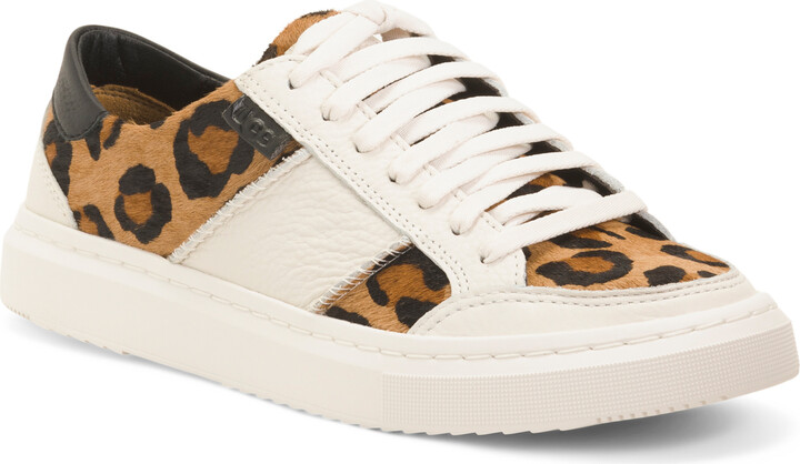 UGG Animal Print Haircalf Lace Up Sneakers - ShopStyle