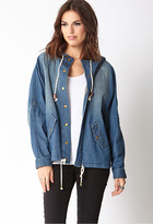 Thumbnail for your product : LOVE21 LOVE 21 Life In ProgressTM Faded Denim Parka