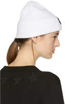 Thumbnail for your product : Givenchy White Leather Logo Patch Beanie