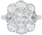 Thumbnail for your product : Bayco Platinum Cushion Rose-Cut Diamond And And Rose Cut Diamond Ring