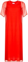 Thumbnail for your product : CK Calvin Klein sheer layered Georgette dress