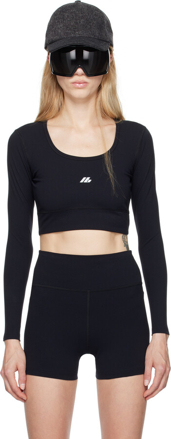 Balenciaga Black Long Sleeve Sports Top