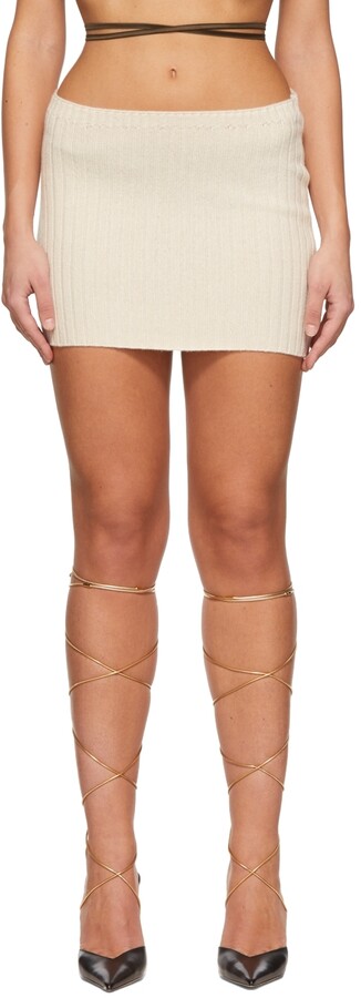 Ivory Mini Skirt | Shop the world's largest collection of fashion 