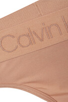 Thumbnail for your product : Calvin Klein Underwear Stretch-jersey Thong - Sand