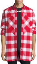 Thumbnail for your product : Givenchy Pieced Blurry Plaid Button-Front Shirt