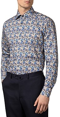 Mens Shirts Eton Shirts Eton Cotton Floral Contemporary Fit Dress Shirt in Blue for Men 