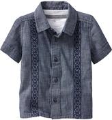 Thumbnail for your product : Old Navy Chambray Guayabera Shirts for Baby