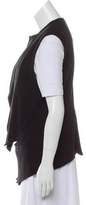 Thumbnail for your product : Ann Demeulemeester Wool Velvet-Trimmed Vest Black Wool Velvet-Trimmed Vest