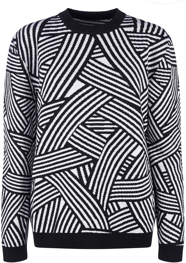black and white striped jumper men's