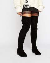 Thumbnail for your product : London Rebel Over Knee Flat Boot