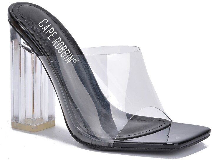 clear mules shoes