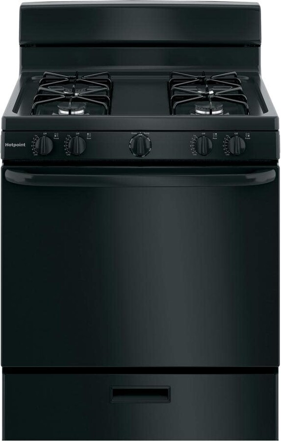 Hotpoint 30 in. 4.8 cu. ft. Freestanding Gas Range in Black