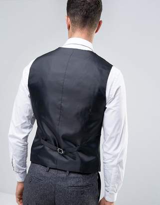 French Connection Charcoal Fleck Slim Fit Suit Vest
