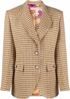 Thumbnail for your product : Alessandra Rich Checked Single-Breasted Blazer