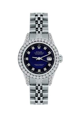 Rolex Lady DateJust 26mm Navy Steel Watches
