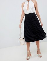 Thumbnail for your product : ASOS Petite DESIGN Petite pleated midi skirt