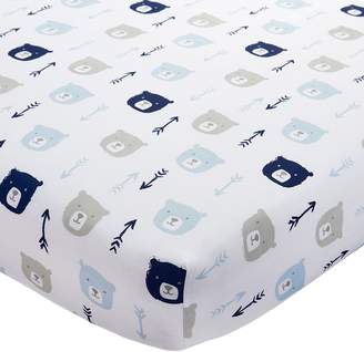 Wendy Bellissimo Mix & Match Bear Print Fitted Crib Sheet