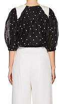 Thumbnail for your product : Zimmermann Women's "Painted Heart" Cotton-Silk Blouse - Charcoal