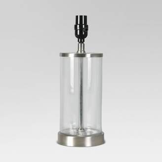Threshold Glass Fillable Lamp Base Small - Clear (Includes CFL Bulb)