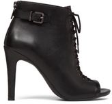 Thumbnail for your product : Jessica Simpson Erlene Leather Lace-Up Peep-Toe Booties