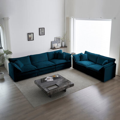 Hokku Designs Sofa Set of 2 Couch 2+3 Seater Sofa Set Deep Seat Sofa Modern Sofa Set for Living Room