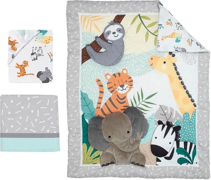 Bedtime Originals Mighty Jungle 3-Piece Crib Bedding Set