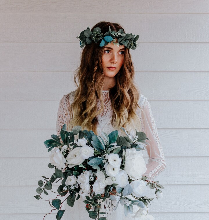 rustic headpiece for wedding