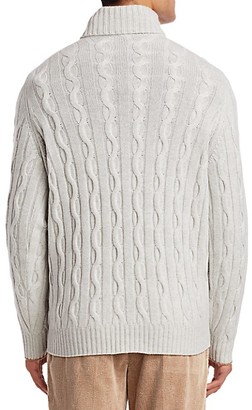 Brunello Cucinelli Cable-Knit Cashmere Turtleneck Sweater