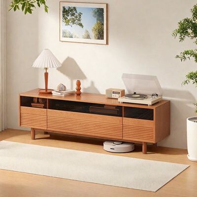 Finaewg Nordic style large capacity storage TV cabinet