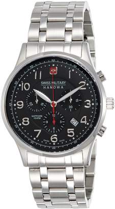 Swiss Military Hanowa Men's Patriot 06-5187-04-007 Stainless-Steel Quartz Watch with Black Dial