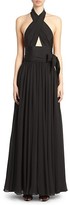 Thumbnail for your product : Alaia Silk Muslin Cross-Front Gown