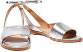 Thumbnail for your product : Halston Meg Metallic Textured-leather Sandals