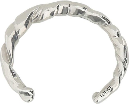 Auth LOEWE L Silver Tone Monogram Bracelet - Pre owned / KD3221