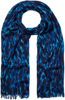 Thumbnail for your product : Whistles Tyler Animal Print Wool Scarf