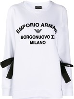 Thumbnail for your product : Emporio Armani Logo Print Side Tie Sweatshirt