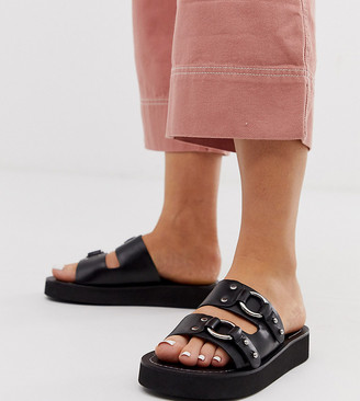wide fit leather sandals