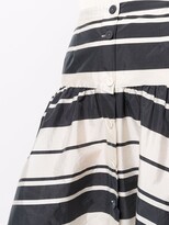 Thumbnail for your product : Sara Lanzi Horizontal-Stripe A-Line Skirt