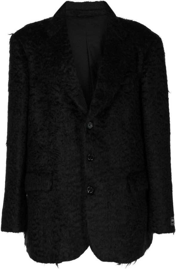 Raf Simons SingleBreasted Textured Coat ShopStyle