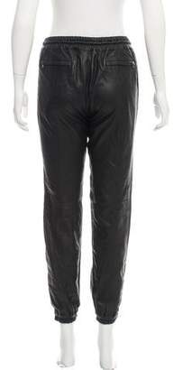 R 13 Leather Mid-Rise Pants