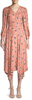 Thumbnail for your product : Rebecca Taylor Paintbrush Stretch-Silk Midi Dress