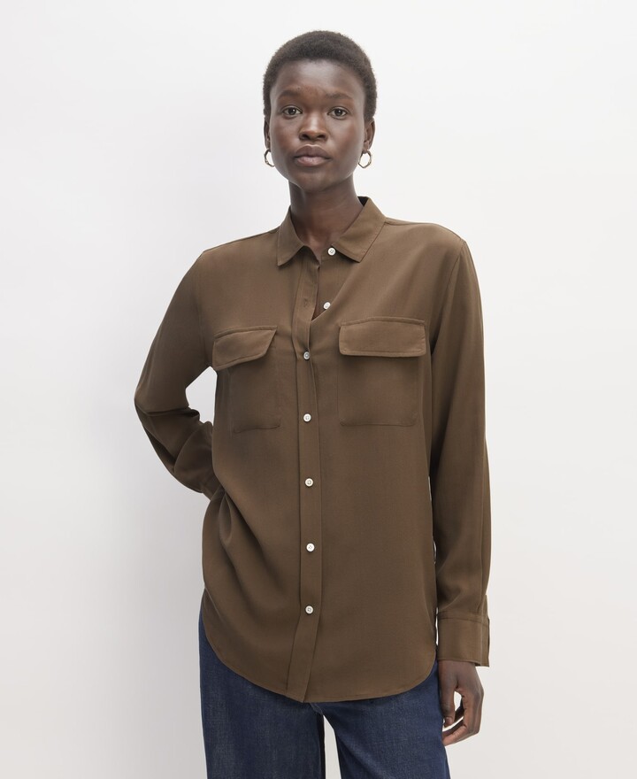 Everlane The Utility Shirt in Washable Silk